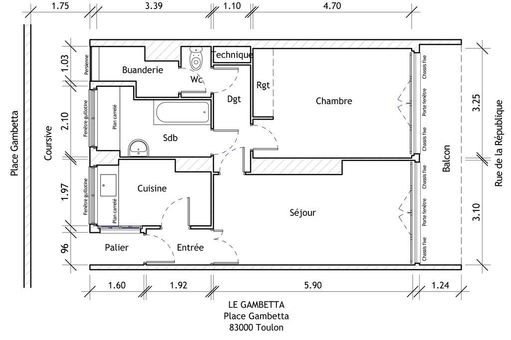 툴롱 Le Gambetta 아파트 외부 사진